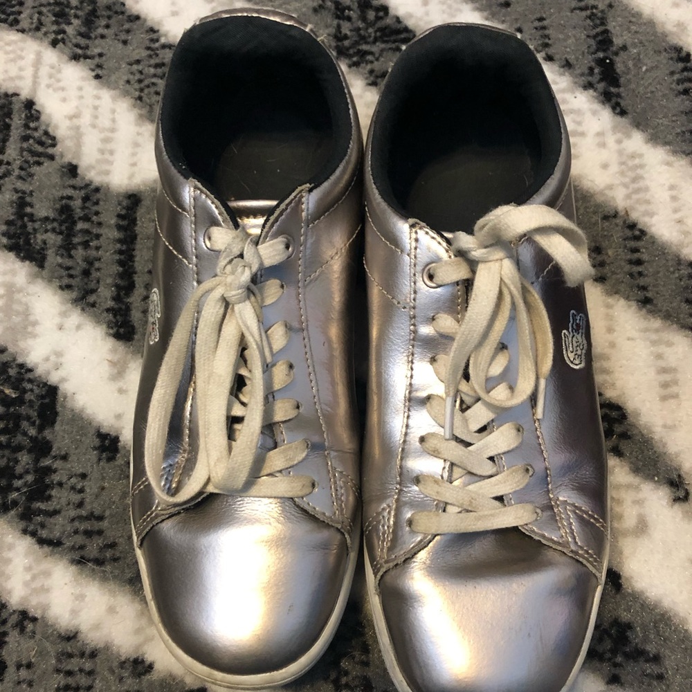 Lacoste rose gold sneakers
